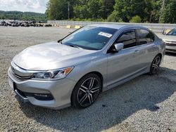 Salvage cars for sale from Copart Concord, NC: 2016 Honda Accord Sport