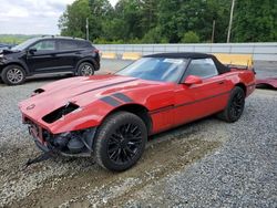 Salvage cars for sale at Concord, NC auction: 1989 Chevrolet Corvette