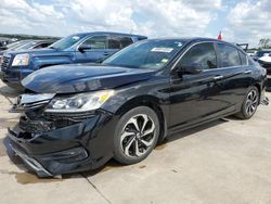 Salvage cars for sale at Grand Prairie, TX auction: 2016 Honda Accord EX