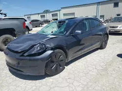 Salvage cars for sale at Kansas City, KS auction: 2024 Tesla Model 3