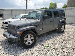 Jeep salvage cars for sale: 2019 Jeep Wrangler Unlimited Sport