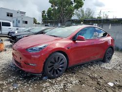 Salvage cars for sale at Opa Locka, FL auction: 2021 Tesla Model Y