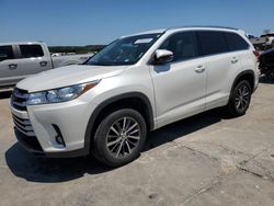 Salvage cars for sale at Grand Prairie, TX auction: 2017 Toyota Highlander SE