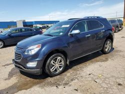 Salvage cars for sale at Woodhaven, MI auction: 2016 Chevrolet Equinox LTZ