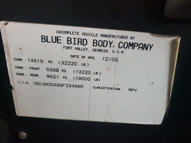 2006 Blue Bird Incomplete Vehicle