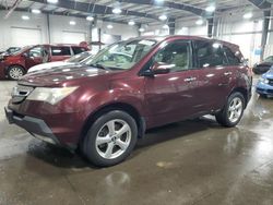 Salvage cars for sale from Copart Ham Lake, MN: 2007 Acura MDX Technology