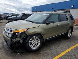 Salvage cars for sale at Woodhaven, MI auction: 2013 Ford Explorer XLT