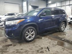 Toyota Highlander salvage cars for sale: 2015 Toyota Highlander XLE