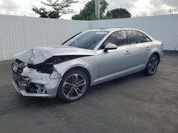 Salvage cars for sale at Miami, FL auction: 2019 Audi A4 Premium