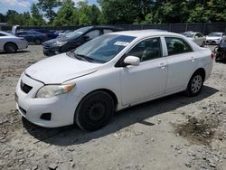 Salvage cars for sale from Copart Waldorf, MD: 2009 Toyota Corolla Base