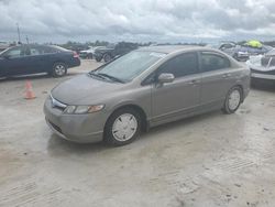 Salvage cars for sale from Copart Arcadia, FL: 2008 Honda Civic Hybrid