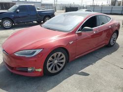 Salvage cars for sale at Sun Valley, CA auction: 2016 Tesla Model S