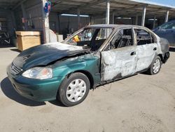 Salvage cars for sale at Fresno, CA auction: 2000 Honda Civic LX