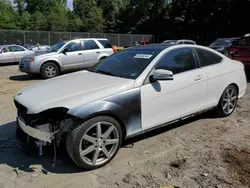 Salvage cars for sale at Waldorf, MD auction: 2012 Mercedes-Benz C 250