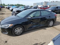 Salvage cars for sale at Woodhaven, MI auction: 2017 Hyundai Elantra SE