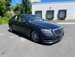 Salvage cars for sale at North Billerica, MA auction: 2015 Mercedes-Benz S 550 4matic