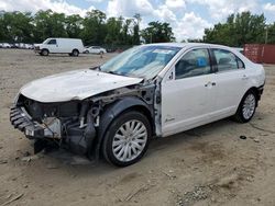 Salvage cars for sale from Copart Baltimore, MD: 2010 Ford Fusion Hybrid