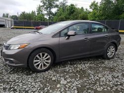 Honda Civic salvage cars for sale: 2012 Honda Civic EXL