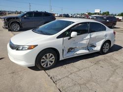 Salvage cars for sale at Oklahoma City, OK auction: 2012 Honda Civic LX