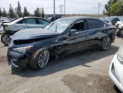 Salvage cars for sale from Copart Rancho Cucamonga, CA: 2018 Infiniti Q50 Luxe