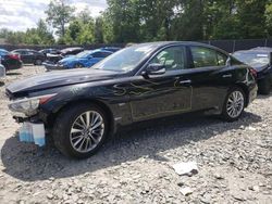 Salvage cars for sale at Waldorf, MD auction: 2018 Infiniti Q50 Luxe