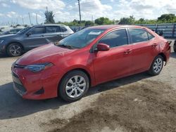 Salvage cars for sale from Copart Miami, FL: 2017 Toyota Corolla L
