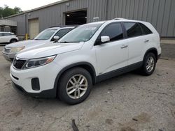 Salvage cars for sale at West Mifflin, PA auction: 2015 KIA Sorento LX