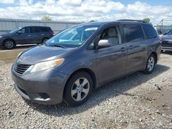 Salvage cars for sale at Kansas City, KS auction: 2012 Toyota Sienna LE