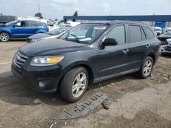 Salvage cars for sale at Woodhaven, MI auction: 2012 Hyundai Santa FE Limited