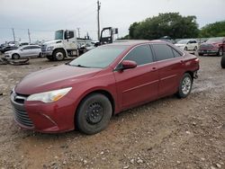Salvage cars for sale at Oklahoma City, OK auction: 2016 Toyota Camry LE
