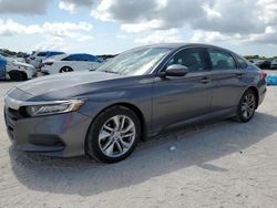 Salvage cars for sale at West Palm Beach, FL auction: 2018 Honda Accord LX