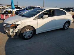 Salvage cars for sale at Grand Prairie, TX auction: 2012 Honda Civic Hybrid L