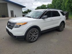 Salvage cars for sale at East Granby, CT auction: 2015 Ford Explorer XLT
