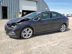 Salvage cars for sale at Wichita, KS auction: 2016 Chevrolet Cruze Premier