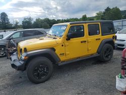 Salvage cars for sale from Copart Grantville, PA: 2020 Jeep Wrangler Unlimited Sport