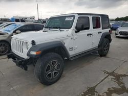 Salvage cars for sale at Grand Prairie, TX auction: 2018 Jeep Wrangler Unlimited Sport