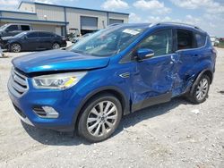 Salvage cars for sale at Earlington, KY auction: 2017 Ford Escape Titanium