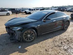 Salvage cars for sale at Houston, TX auction: 2016 Tesla Model S