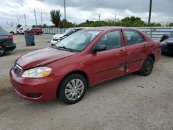 Salvage cars for sale at Miami, FL auction: 2008 Toyota Corolla CE