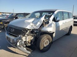 Salvage cars for sale at Grand Prairie, TX auction: 2014 Nissan Quest S