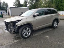 Toyota Highlander Hybrid Limited salvage cars for sale: 2014 Toyota Highlander Hybrid Limited