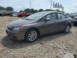 Vehiculos salvage en venta de Copart Columbus, OH: 2012 Honda Civic EX