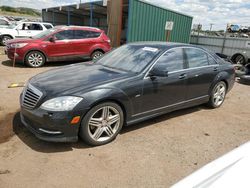 Salvage cars for sale at Colorado Springs, CO auction: 2012 Mercedes-Benz S 550