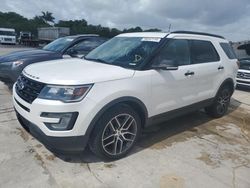 Salvage cars for sale at West Palm Beach, FL auction: 2016 Ford Explorer Sport