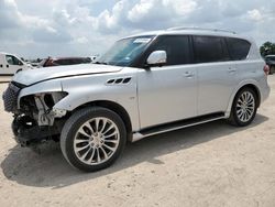 Salvage cars for sale at Houston, TX auction: 2017 Infiniti QX80 Base