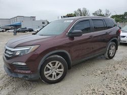 Honda Pilot LX salvage cars for sale: 2017 Honda Pilot LX