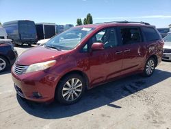 Salvage cars for sale at Hayward, CA auction: 2015 Toyota Sienna XLE