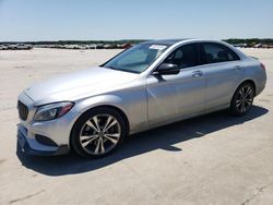 Salvage cars for sale at Grand Prairie, TX auction: 2017 Mercedes-Benz C300