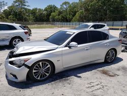 Salvage cars for sale from Copart Fort Pierce, FL: 2018 Infiniti Q50 Luxe