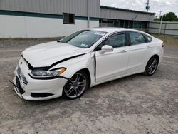 Salvage cars for sale at Leroy, NY auction: 2014 Ford Fusion Titanium
